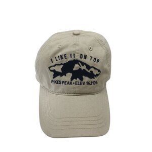I like It On Top Beige Pikes Peak Baseball Cap Strapback Cotton Adult Noble Wear